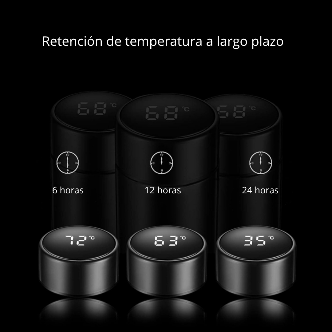 Termo frio y calor con pantalla negro