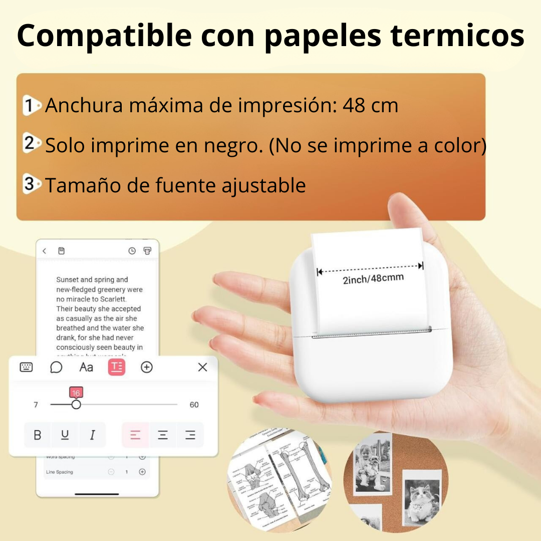 Mini Impresora Térmica Portátil