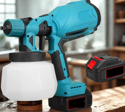 Pistola para pintar eléctrica inalámbrica con doble batería
