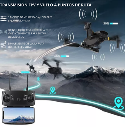 Mini Dron con doble cámara 4K + Maletín Gratis
