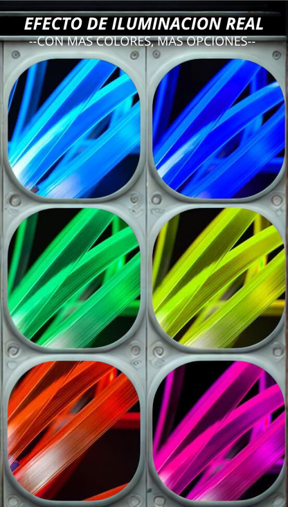 Tira de luz ambiente multifuncional 7 colores RGB para coches